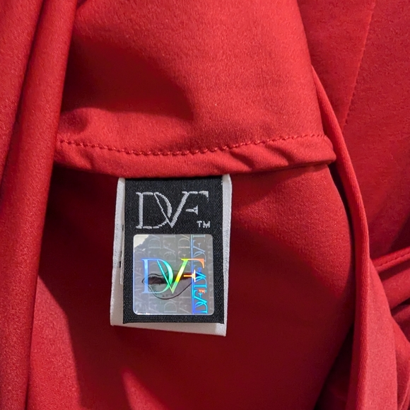 Diane von Furstenberg New Della Poplin Hot Pink Sheath Dress Wrap Tie Front- 14 - Picture 9 of 12